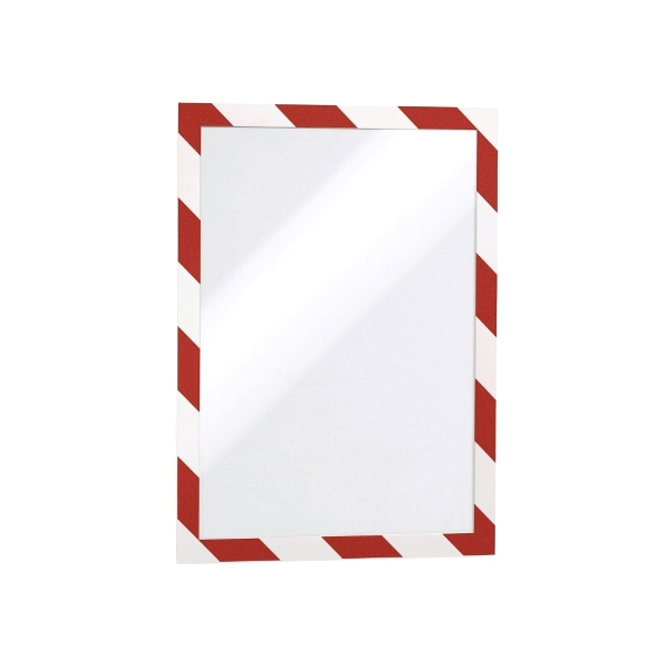 Display magnetic DURABLE Security, A4, 2 bucati, alb-rosu