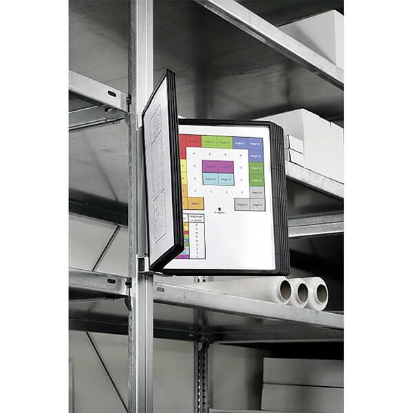 Sistem de prezentare pentru perete DURABLE Magnetic Wall, 10 display-uri, negru