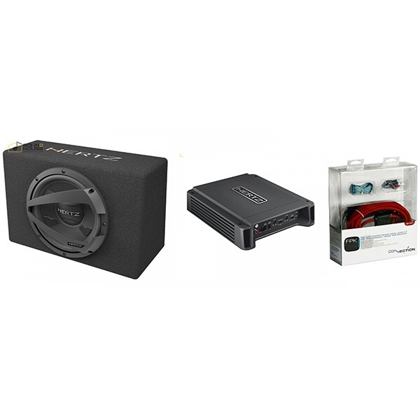 Pachet Subwoofer auto HERTZ DBX 30.3 + Amplificator HCP2 + kit cabluri FPK 350