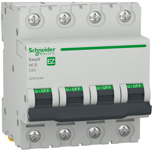 Siguranta automata modulara SCHNEIDER EZ9F32463, 4P, 63A, curba C