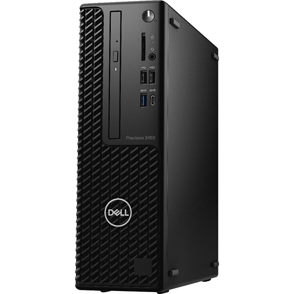 Sistem Desktop PC DELL Precision 3450, Intel Core i7-11700 pana la 4.9GHz, 32GB, 2TB + SSD 1TB, NVIDIA Quadro P1000 4GB, Ubuntu