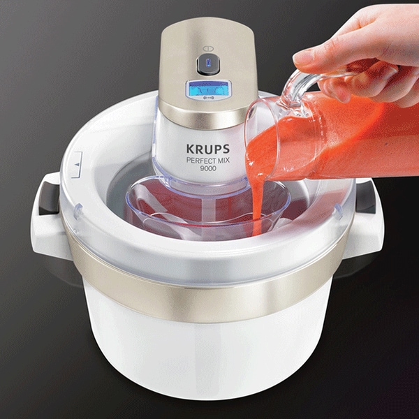Aparat de facut inghetata KRUPS Perfect Mix GVS241, 1l, 36W, alb-argintiu