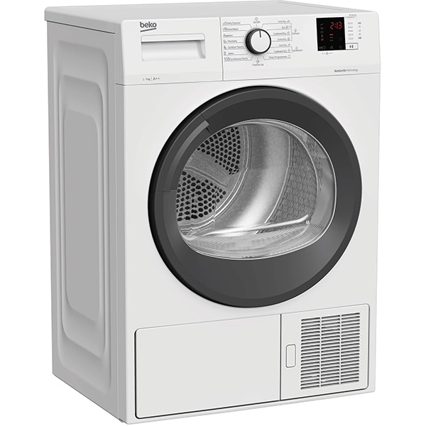 Uscator de rufe BEKO DF 7412 PA, Pompa de caldura, 7 kg, 15 programe, Clasa A++, alb