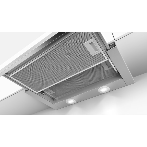 Hota incorporabila telescopica BOSCH DFL064W50, 1 motor, 387 m3/h, L 60 cm, argintiu