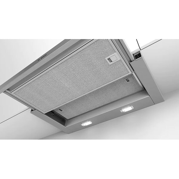 Hota incorporabila telescopica BOSCH DFL064W53, 1 motor, 388 m3/h, L 60 cm, argintiu