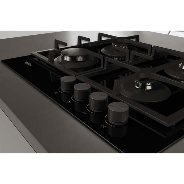 Plita incorporabila WHIRLPOOL GOS 6415/NB, Gaz, 4 arzatoare, negru