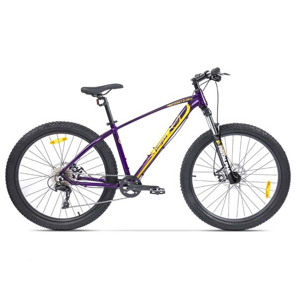 Bicicleta Mountain Bike PEGAS Drumuri Grele 17, Mov-Galben