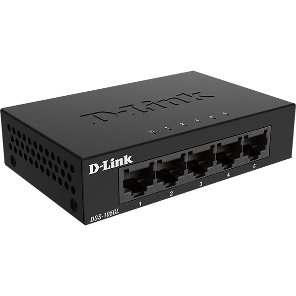 Switch D-LINK DGS-105GL, 5 porturi Gigabit, negru