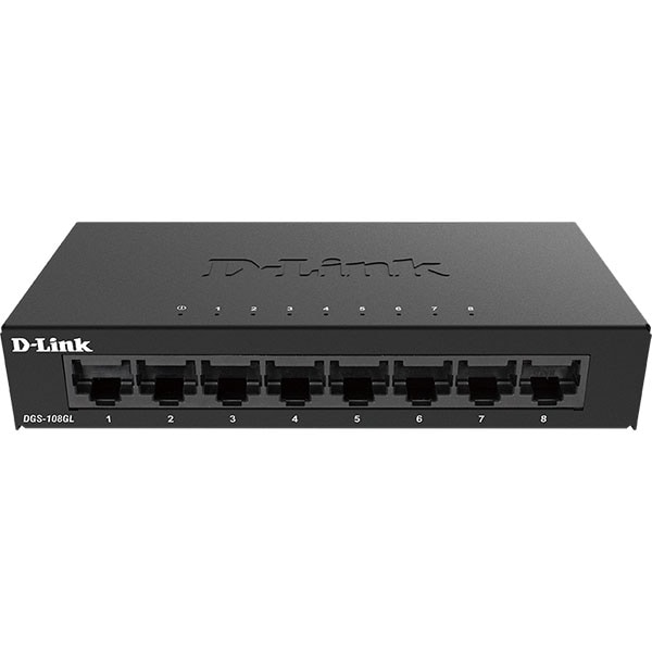 Switch D-LINK DGS-108GL, 8 porturi Gigabit, negru