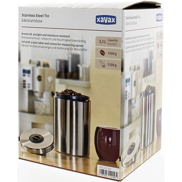 Recipient depozitare cafea XAVAX 111149, inox, argintiu