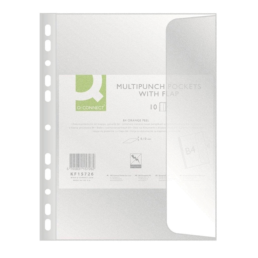 Folii protectie documente cu clapa DONAU, B4, 100 microni, 10 bucati