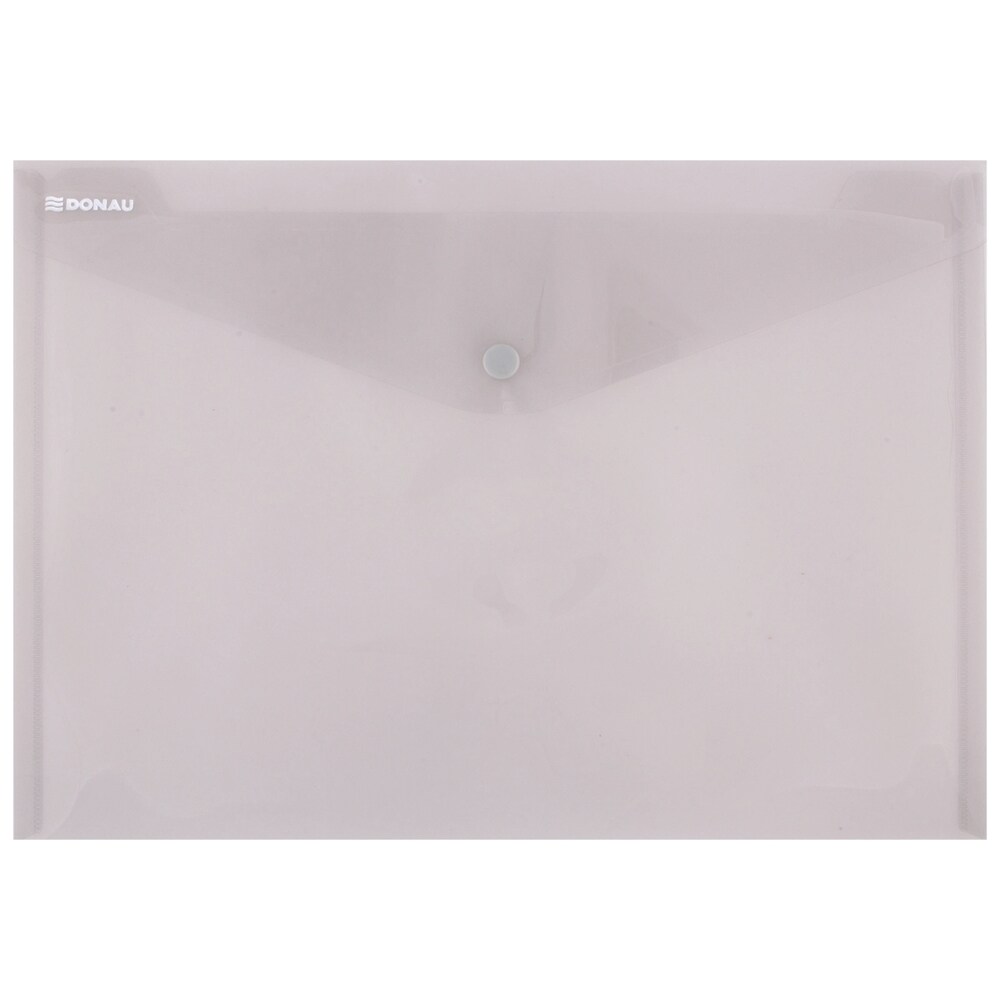 Mapa documente cu capsa DONAU, A4, plastic, fumuriu