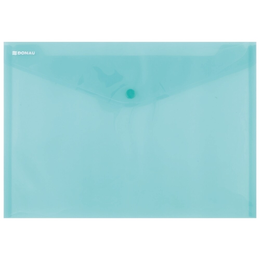 Mapa documente cu capsa DONAU, A4, plastic, verde transparent
