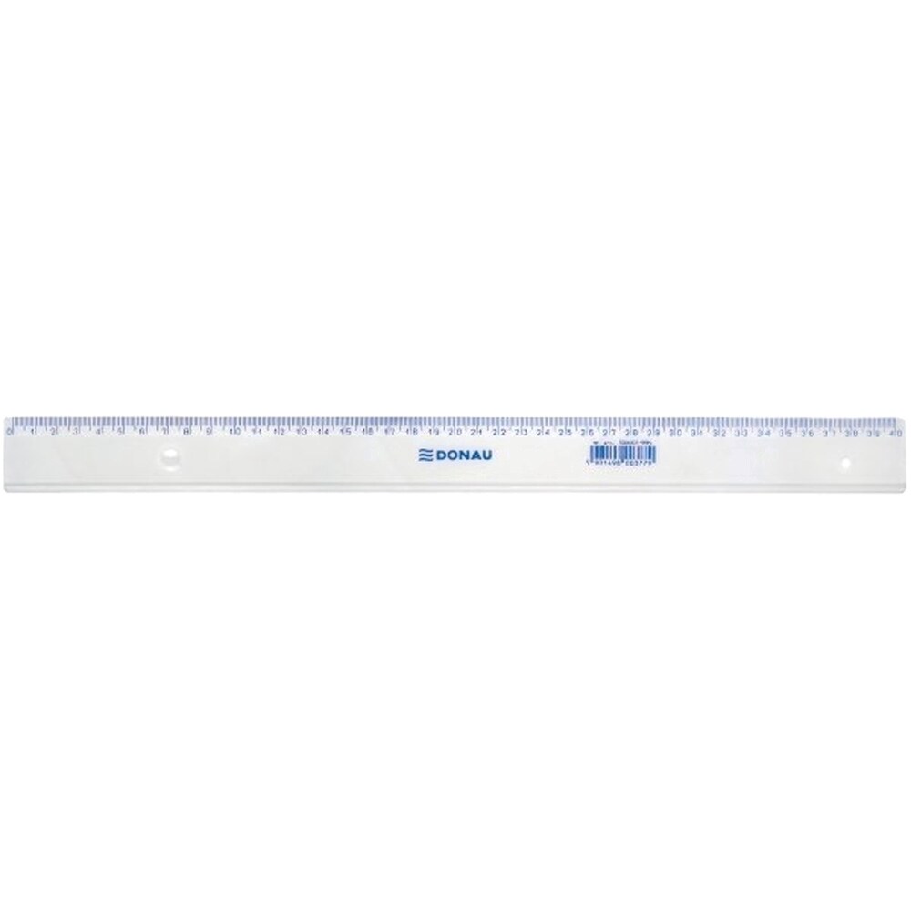 Rigla DONAU, 40 cm, plastic, transparent