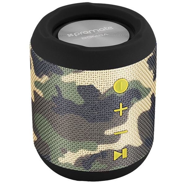 Boxa portabila PROMATE Bomba, Bluetooth, MicroSD, Waterproof, True Wireless, camuflaj