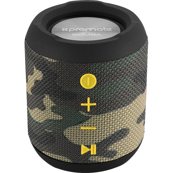 Boxa portabila PROMATE Bomba, Bluetooth, MicroSD, Waterproof, True Wireless, camuflaj