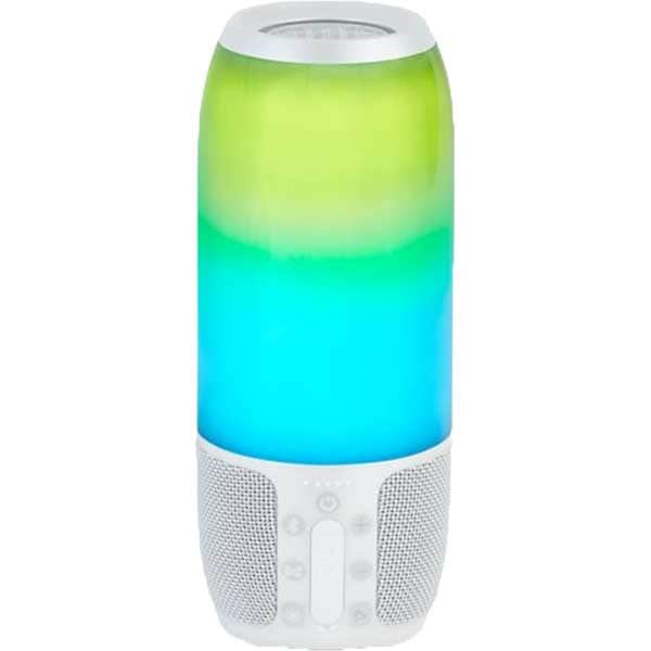 Boxa portabila JBL Pulse 3, Bluetooth, Waterproof, Sunet 360, alb
