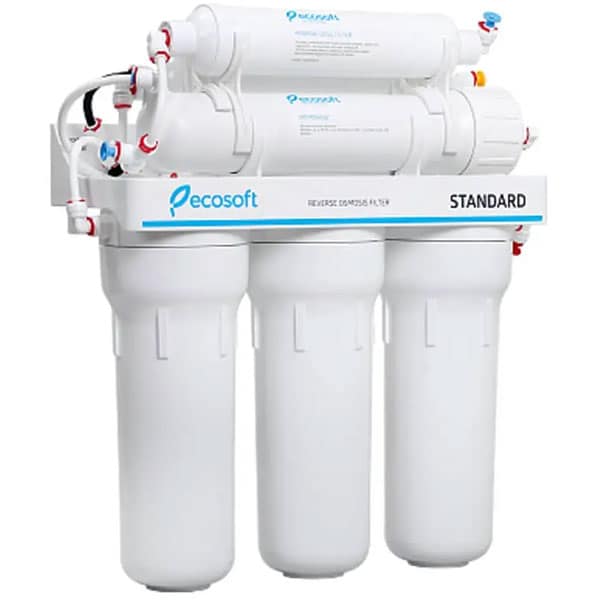 Sistem filtrare cu osmoza inversa ECOSOFT 6-50 Cu Mineralizator, 0.13 l/min, 4.5 bar, 1/2", robinet + rezervor