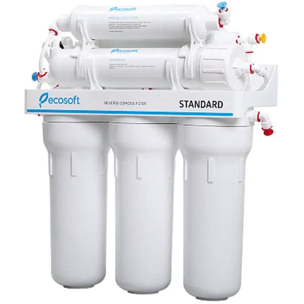 Sistem filtrare cu osmoza inversa ECOSOFT 6-50 Cu Mineralizator, 0.13 l/min, 4.5 bar, 1/2", robinet + rezervor