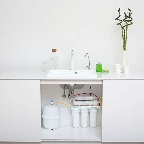 Sistem filtrare cu osmoza inversa ECOSOFT 6-50 Cu Mineralizator, 0.13 l/min, 4.5 bar, 1/2", robinet + rezervor