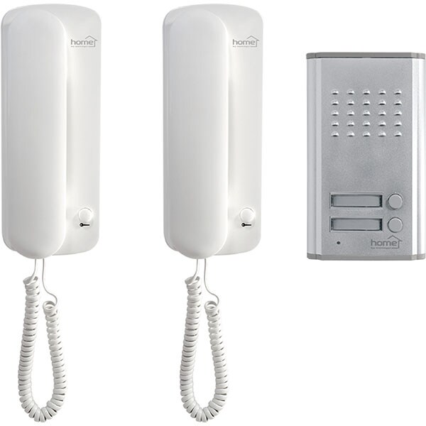 Set interfon de poarta cu fir pentru doua locuinte HOME DP 012