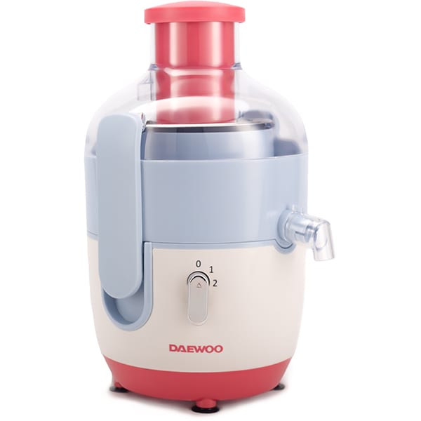 Storcator fructe si legume DAEWOO DPJ300, 0.45l, 700W, 2 trepte viteza, alb-rosu