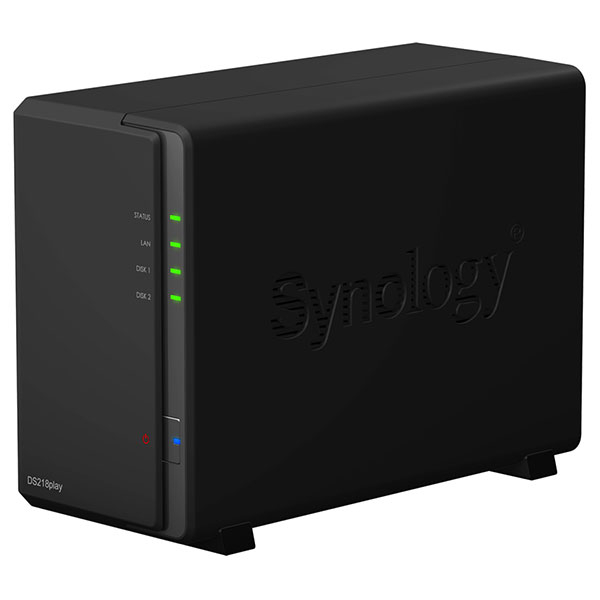 Network Attached Storage SYNOLOGY DS218play, 1.4GHz, 1GB, 2-Bays, negru