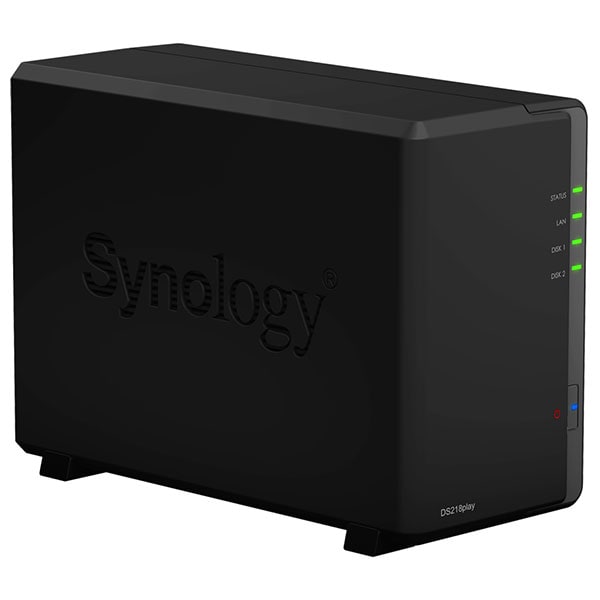 Network Attached Storage SYNOLOGY DS218play, 1.4GHz, 1GB, 2-Bays, negru