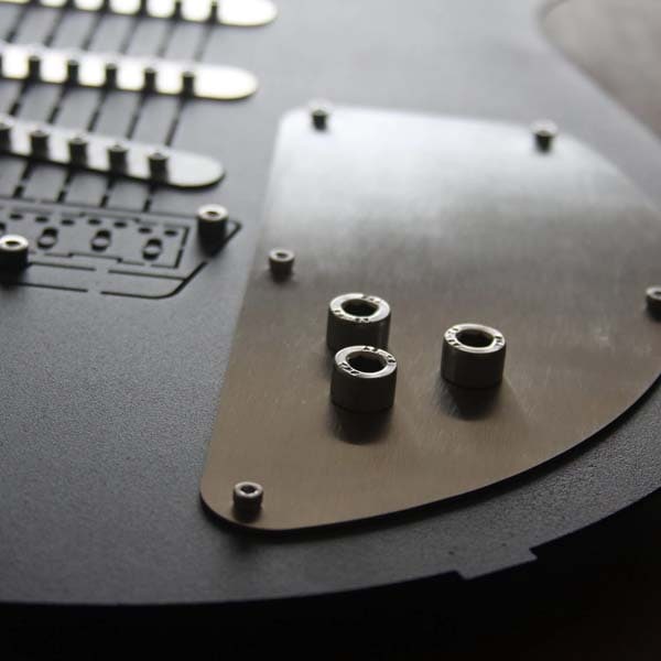 Decoratiune perete Electric Guitar, 33 x 99 cm, alb, negru