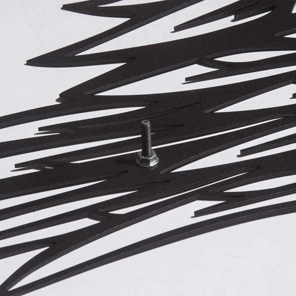 Decoratiune perete Angel Wings, 32 x 70 cm, metal, negru