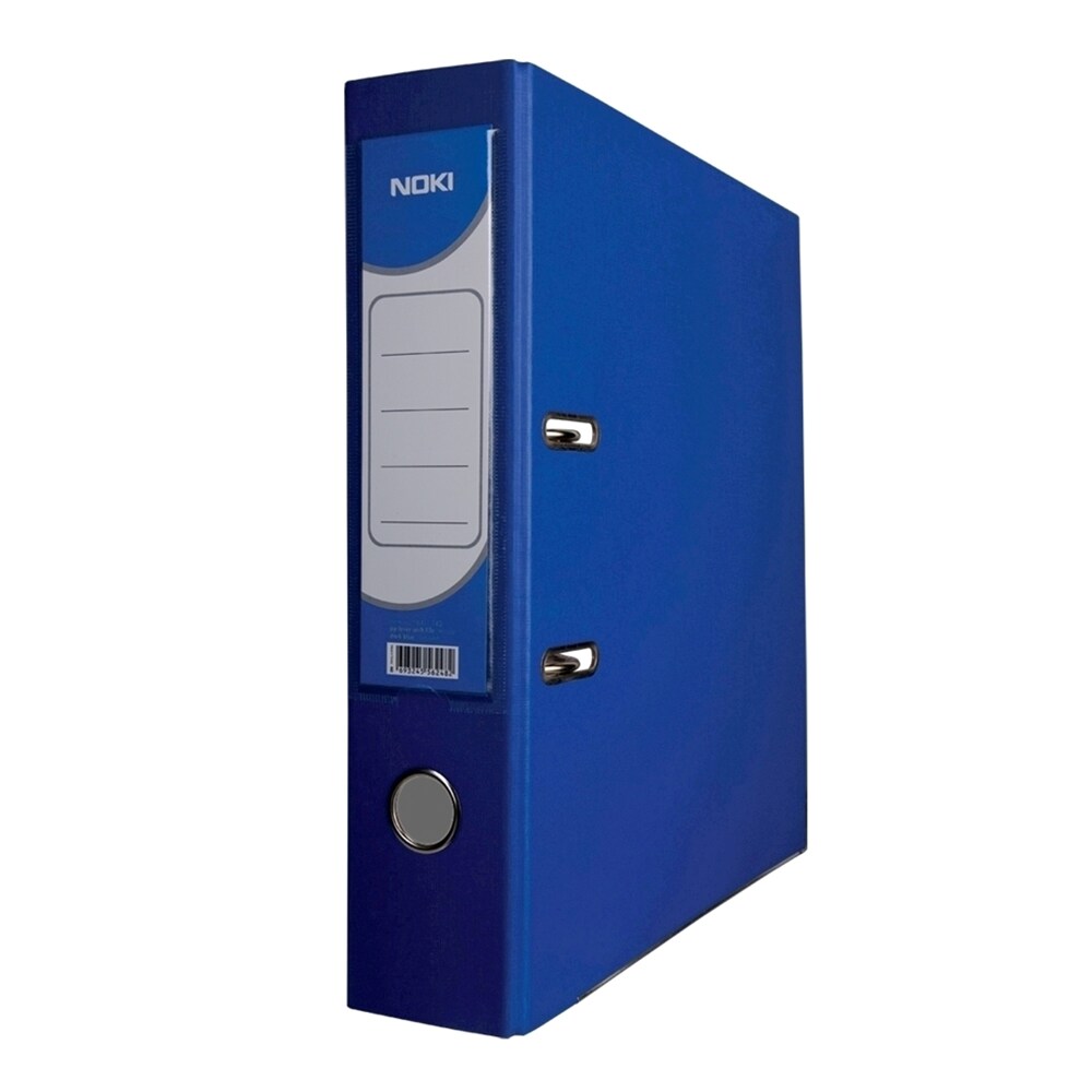 Biblioraft plastifiat/cartonat NOKI, A4, 75 mm, bleu