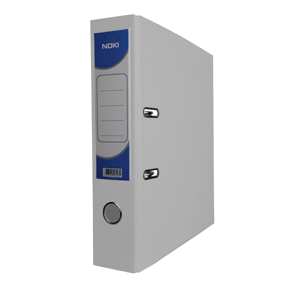 Biblioraft plastifiat/cartonat NOKI, A4, 75 mm, gri