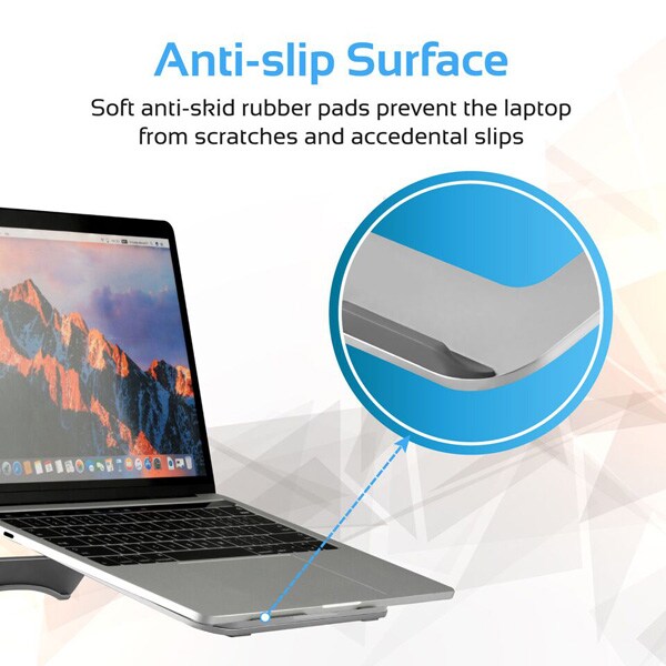 Suport laptop PROMATE DeskMate-3, aluminiu, argintiu