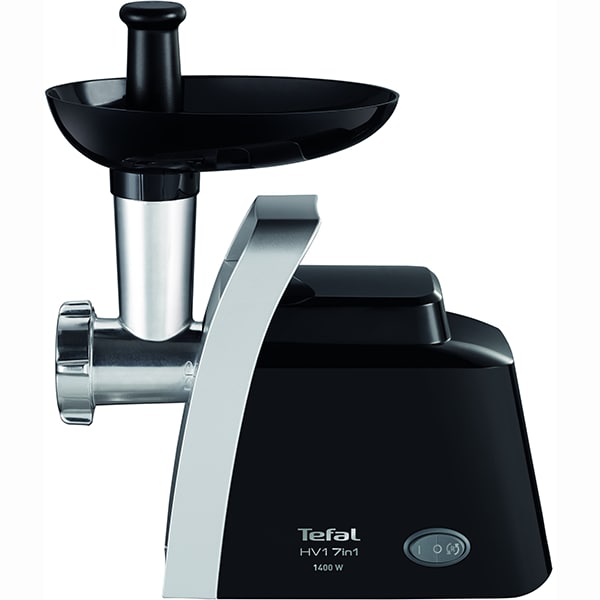 Masina de tocat carne TEFAL NE109838, 1.7kg/min, 1400W, accesoriu carnati/suc de rosii/feliere/radere, argintiu-negru