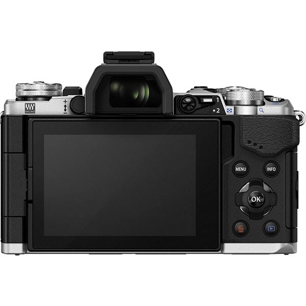 Aparat foto Mirrorless OLYMPUS E-M5 MARK II, 16 MP, Wi-Fi, argintiu + Obiectiv 14-150mm