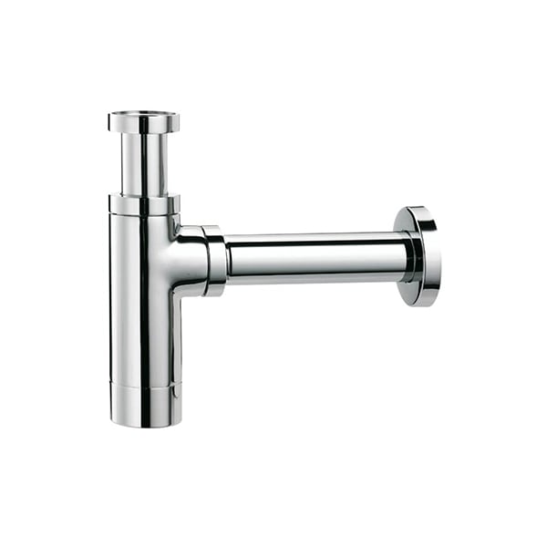 Sifon lavoar IDEAL STANDARD E0079AA, G1 1/4, forma cilindrica, argintiu