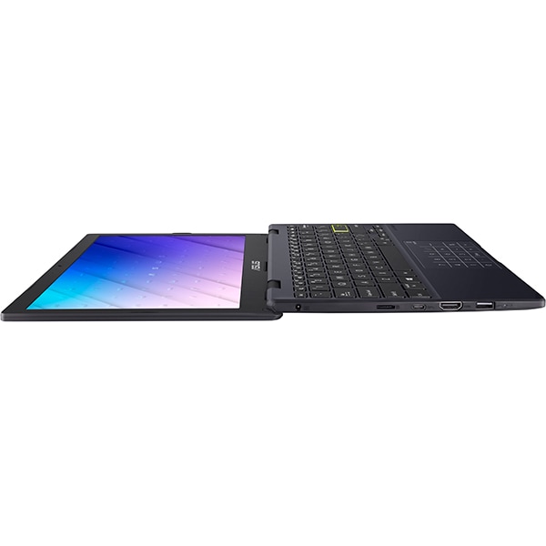 Laptop ASUS E210MA-GJ204TS, Intel Celeron N4020 pana la 2.8GHz, 11.6" HD, 4GB, eMMC 128GB, Intel UHD Graphics 600, Windows 10 Home S, negru