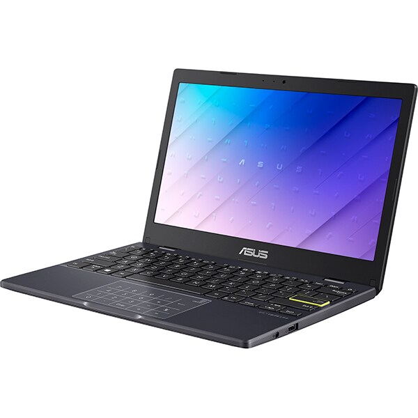 Laptop ASUS E210MA-GJ204TS, Intel Celeron N4020 pana la 2.8GHz, 11.6" HD, 4GB, eMMC 128GB, Intel UHD Graphics 600, Windows 10 Home S, negru