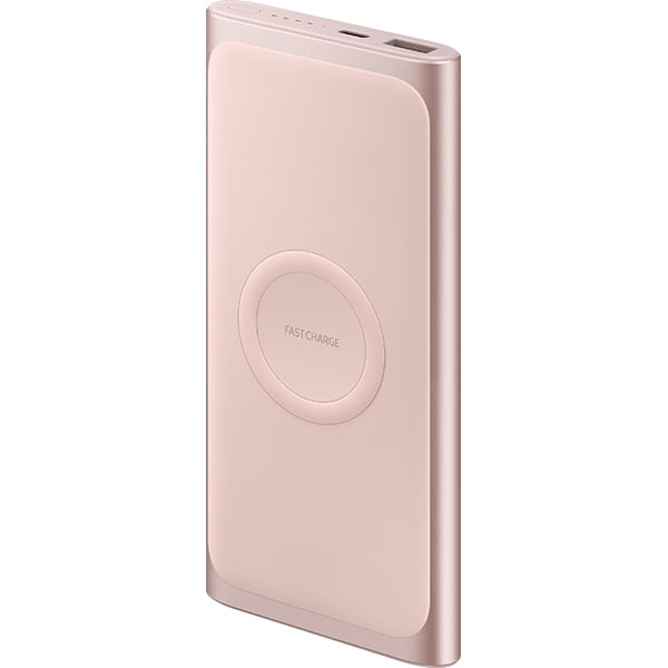 Baterie externa SAMSUNG EB-U1200CPEGWW, 10000 mAh, Type C, Wireless QI, roz