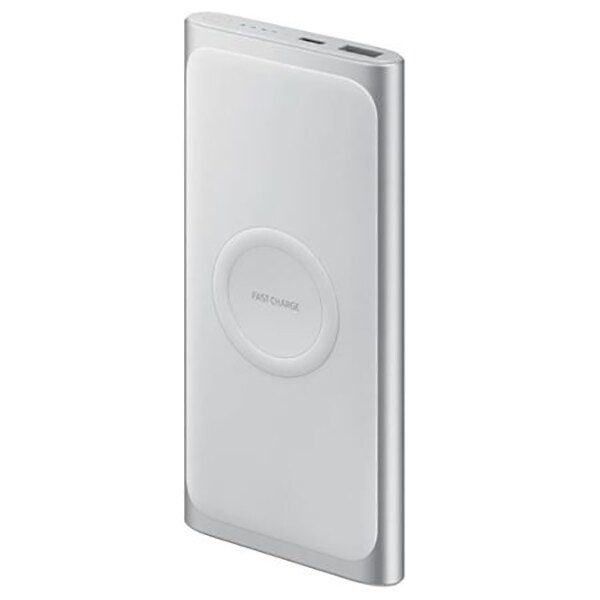 Baterie externa SAMSUNG EB-U1200CSEGWW, 10000 mAh, Type C, Wireless QI, arginitiu