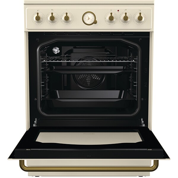 Aragaz GORENJE EC62CLI, 4 arzatoare, Electric, L 60 cm, Grill, bej
