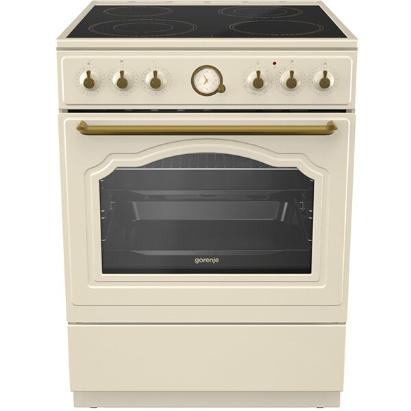 Aragaz GORENJE EC62CLI, 4 arzatoare, Electric, L 60 cm, Grill, bej
