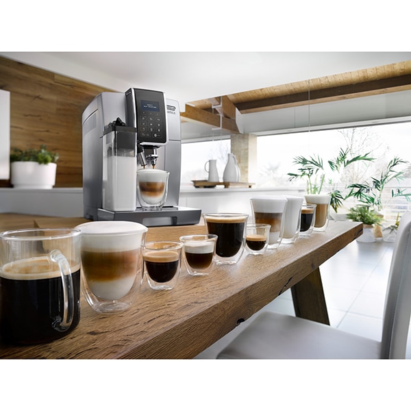 Espressor automat DELONGHI Dinamica ECAM 350.75.S, 1.8l, 1450W, 15 bar, argintiu-negru