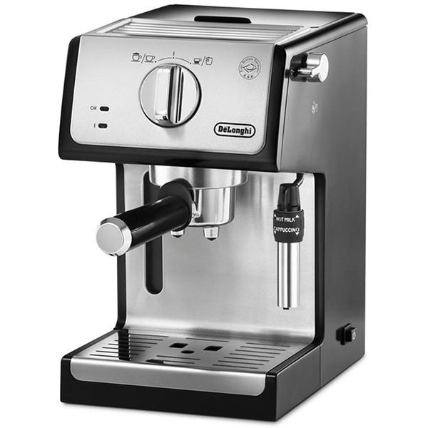 Espressor manual DELONGHI ECP 35.31, 1.1l, 1100W, 15 bar, sistem Cappuccino, argintiu-negru