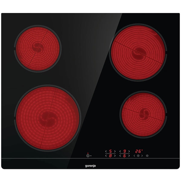 Set cuptor incorporabil GORENJE BO735E114XK, Electric, Autocuratare AquaClean, 71 l, Clasa A, inox + plita incorporabila GORENJE ECT41SC, Vitroceramica, 4 arzatoare, Touch Control, negru
