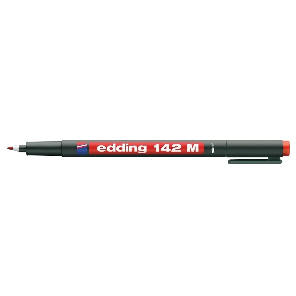 Marker permanent EDDING OHP 142M, 1 mm, rosu