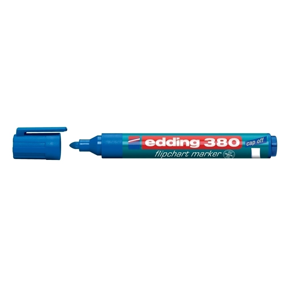 Marker  pentru flipchart EDDING 380, 1.5-3 mm, albastru
