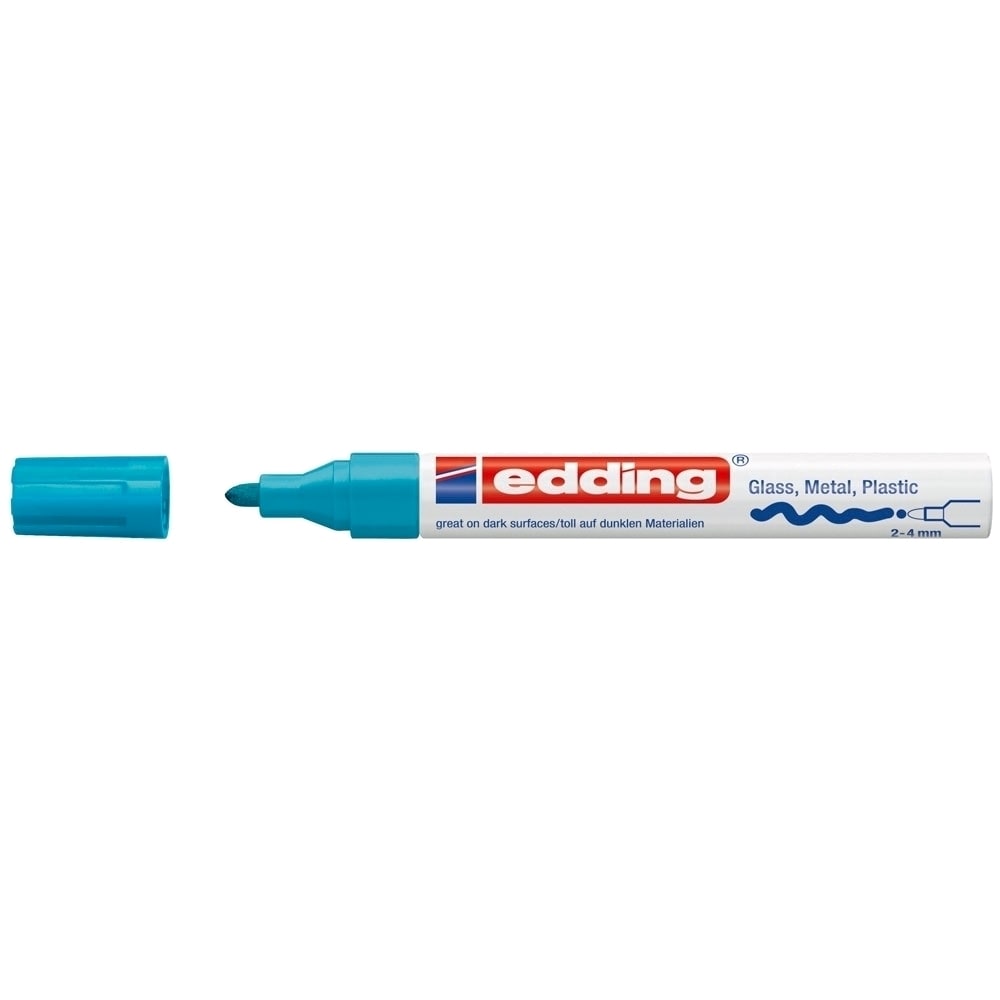Marker permanent cu vopsea EDDING 750, corp metalic, 2-2-4 mm, verde