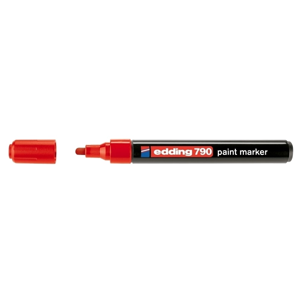 Marker permanent cu vopsea EDDING 790, 2-3 mm, rosu