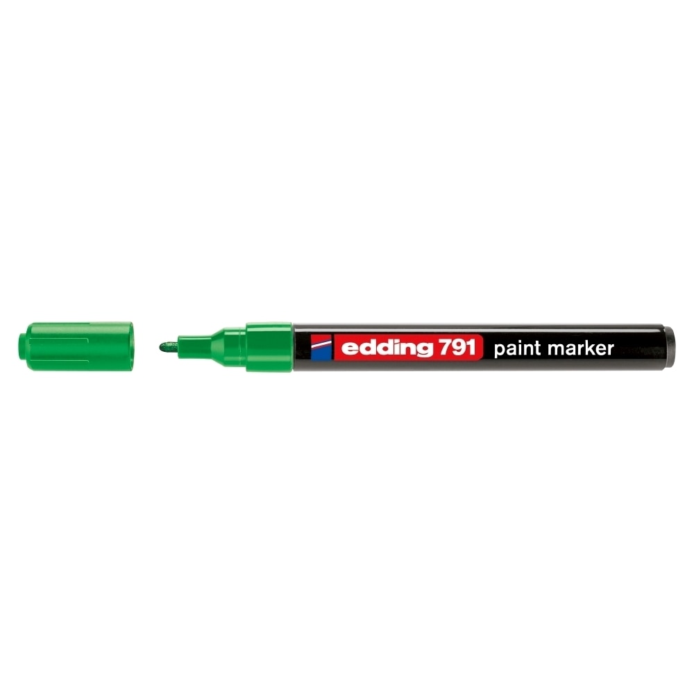 Marker permanent cu vopsea EDDING 791, 1-2 mm, verde
